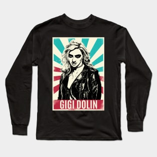 Vintage Retro Gigi Dolin Long Sleeve T-Shirt